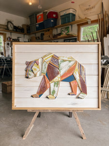 "Happy Accident" Geometric Bear